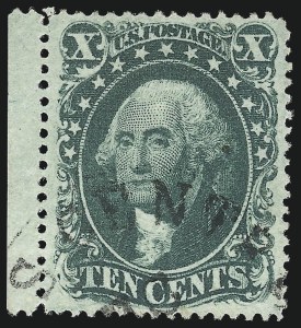 Sale Number 1024, Lot Number 77, 10c 1857-60 Issue (Scott 31-35)