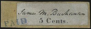 Sale 1025, Lot 13, Postmasters Provisionals: Baltimore Md.