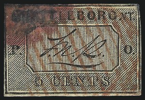 Sale 1025, Lot 20, Postmasters Provisionals: Brattleboro Vt.
