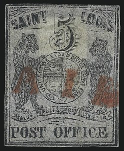 Sale 1025, Lot 54, Postmasters Provisionals: St. Louis Mo.