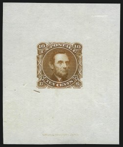 Sale 1026, Lot 1038, Essays and Proofs: 1869 Pictorial Issue