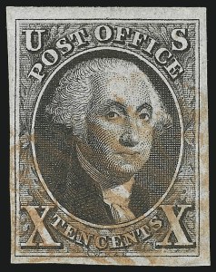 Sale 1026, Lot 1124, 1847 Issue and 1875 Reproduction (Scott 1-4)