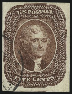 Sale 1026, Lot 1154, 1851-56 Issue (Scott 5A-17)