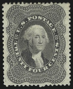 Sale 1026, Lot 1190, 1857-60 Issue and 1875 Reprint (Scott 18-46), 24c Gray Lilac (37) Sale 1026, Lot 1190, 1857-60 Issue and 1875 Reprint (Scott 18-46)
