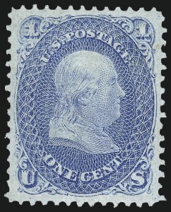 Sale 1026, Lot 1240, 1867-68 Grilled Issue and 1875 Re-Issue (Scott 79-109)