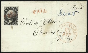 Sale 1026, Lot 1778, Postmasters Provisionals thru 1847 Issue on Cover