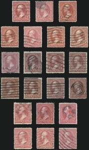 Sale 1027, Lot 132, 1894 Unwatermarked Bureau Issue (Scott 246-263)