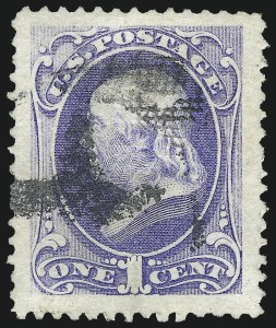Sale Number 1027, Lot Number 43, 1870-71 National Bank Note Co. I Grills (Scott 134A-141A) Sale Number 1027, Lot Number 43, 1870-71 National Bank Note Co. I Grills (Scott 134A-141A)