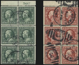 Sale 1028, Lot 348, 1909 Commemorative Issues, 1910-11 Perf 12 Single-Line Watermark Issue (Scott 367-389)