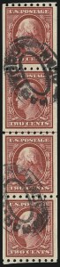 Sale 1028, Lot 360, 1910-13 Perf 8-1/2 Single-Line Watermark Coil Issue (Scott 390-396)