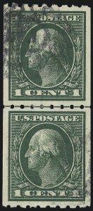 Sale 1028, Lot 376, 1912-14 Perf 12 Double-Line Watermark Issue-New Designs (Scott 405-422)
