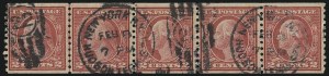 Sale 1028, Lot 415, 1916-22 Perf 10 Rotary Press Issues (Scott 486-491)
