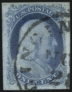 Sale 1032, Lot 3012, 1c 1851-56 Issue (Scott 5A-9)