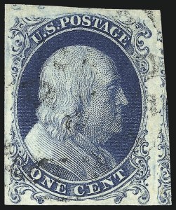 Sale Number 1032, Lot Number 3013, 1c 1851-56 Issue (Scott 5A-9)