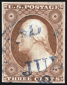 Sale 1032, Lot 3042, 3c 1851-56 Issue (Scott 10-11A)