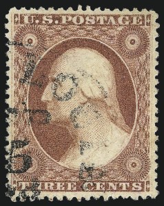Sale Number 1032, Lot Number 3073, 1c-3c 1857-60 Issue (Scott 18-26A)