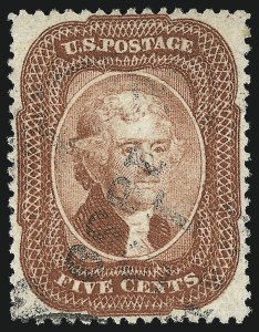Sale Number 1032, Lot Number 3077, 5c-90c 1857-60 Issue (Scott 27-39) Sale Number 1032, Lot Number 3077, 5c-90c 1857-60 Issue (Scott 27-39)
