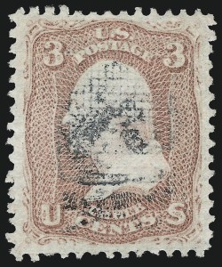 Sale Number 1032, Lot Number 3150, 1867-68 Grilled Issue, A thru Z Grills (Scott 79-85E) Sale Number 1032, Lot Number 3150, 1867-68 Grilled Issue, A thru Z Grills (Scott 79-85E)
