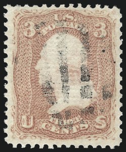 Sale Number 1032, Lot Number 3151, 1867-68 Grilled Issue, A thru Z Grills (Scott 79-85E) Sale Number 1032, Lot Number 3151, 1867-68 Grilled Issue, A thru Z Grills (Scott 79-85E)