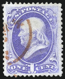Sale 1032, Lot 3215, 1870-71 National Bank Note Co. Issue, H and I Grills (Scott 134-144, 135A-141A)