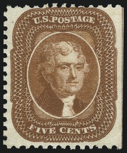 Sale 1033, Lot 4032, 1875 Reprint of 1857-60 Issue (Scott 40-47)