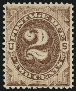 Sale 1033, Lot 4267, Postage Due, 2c Brown (J2) Sale 1033, Lot 4267, Postage Due