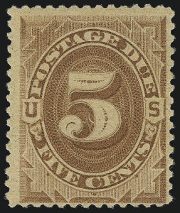 Sale 1033, Lot 4268, Postage Due, 5c Brown (J4) Sale 1033, Lot 4268, Postage Due