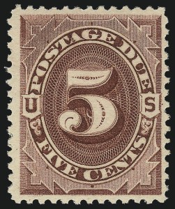 Sale 1033, Lot 4271, Postage Due, 5c Red Brown (J18) Sale 1033, Lot 4271, Postage Due