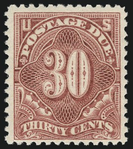 Sale 1033, Lot 4283, Postage Due, 30c Pale Rose (J36b) Sale 1033, Lot 4283, Postage Due