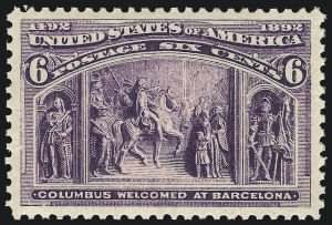 Sale Number 1034, Lot Number 215, 1893 Columbian Issue (Scott 230-245) Sale Number 1034, Lot Number 215, 1893 Columbian Issue (Scott 230-245)
