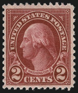 Sale 1034, Lot 505, 1922-25 Issue and Later Issues (Scott 550-834), 2c Carmine, Rotary, Perf 11 (595) Sale 1034, Lot 505, 1922-25 Issue and Later Issues (Scott 550-834)