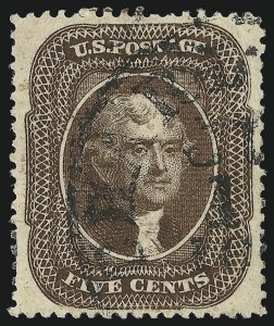 Sale Number 1034, Lot Number 58, 1857-60 Issue and 1875 Reprint (Scott 18-47) Sale Number 1034, Lot Number 58, 1857-60 Issue and 1875 Reprint (Scott 18-47)
