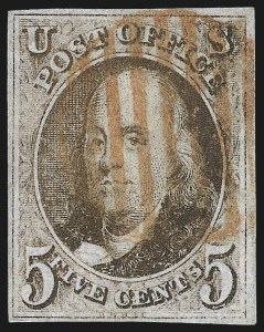 Sale 1037, Lot 1363, 5c 1847 Issue and 1875 Reproduction of 1847 Issue (Scott 1-4)