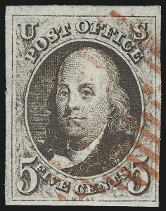 Sale 1037, Lot 1365, 5c 1847 Issue and 1875 Reproduction of 1847 Issue (Scott 1-4)
