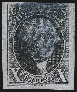 Sale 1037, Lot 1376, 5c 1847 Issue and 1875 Reproduction of 1847 Issue (Scott 1-4)