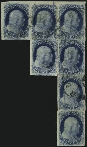 Sale 1037, Lot 1404, 1c 1851-56 Issue (Scott 5-9)