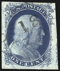 Sale 1037, Lot 1408, 1c 1851-56 Issue (Scott 5-9)