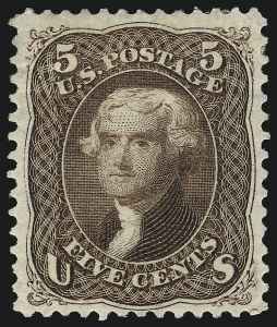 Sale 1037, Lot 1638, 1875 Re-Issue of 1861-66 Issue (Scott 102-111)