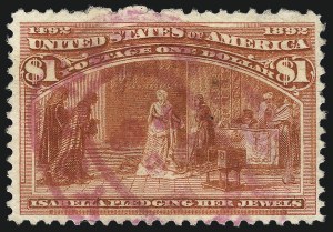 Sale 1037, Lot 1840A, 1893 Columbian Issue, 50c thru $5.00 (Scott 240-245)