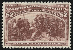 Sale 1037, Lot 1844, 1893 Columbian Issue, 50c thru $5.00 (Scott 240-245)