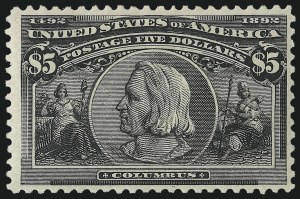 Sale 1037, Lot 1856, 1893 Columbian Issue, 50c thru $5.00 (Scott 240-245)