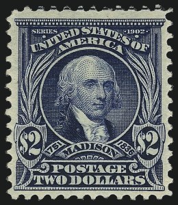 Sale 1037, Lot 1966, 1902-08 Issue thru Jamestown Issue (Scott 300-330), $2.00 Dark Blue (312) Sale 1037, Lot 1966, 1902-08 Issue thru Jamestown Issue (Scott 300-330)