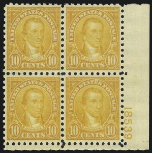 Sale 1037, Lot 2139, 1922-26 and Later Issues (Scott 551-1610), 1c-10c 1923-26 Issue, Perf 10 (581-591) Sale 1037, Lot 2139, 1922-26 and Later Issues (Scott 551-1610)