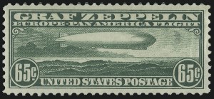 Sale Number 1037, Lot Number 2220, Air Post, Graf Zeppelin Issues (Scott C13-C15, C18)