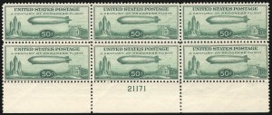 Sale 1037, Lot 2232, Air Post, Graf Zeppelin Issues (Scott C13-C15, C18)