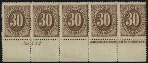 Sale 1037, Lot 2264, Postage Due Featuring Blocks and Plate Blocks (Scott J1-J28)