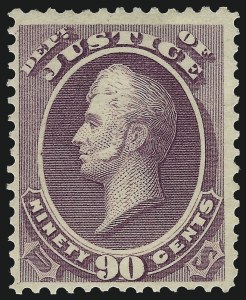 Sale 1037, Lot 2329, Officials, Newspapers & Periodicals, Parcel Post (O, PR, Q), 90c Justice (O34) Sale 1037, Lot 2329, Officials, Newspapers & Periodicals, Parcel Post (O, PR, Q)