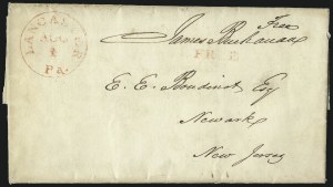 Sale 1037, Lot 2702, Autographs & Free Franks, Colonial, States, Waterway & Ship