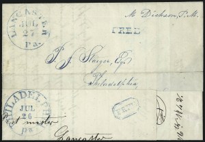 Sale 1037, Lot 2724, Autographs & Free Franks, Colonial, States, Waterway & Ship