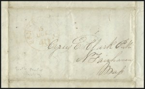 Sale 1037, Lot 2728, Autographs & Free Franks, Colonial, States, Waterway & Ship